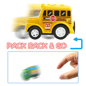 Wholesale 12 Pack Assorted Mini Plastic Vehicle Set, Funcorn Toys Pull Back Truck