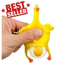 Load image into Gallery viewer, Funny Squishy Squeeze Toys Chicken and Eggs Key Chain Ornaments - 10 Pack