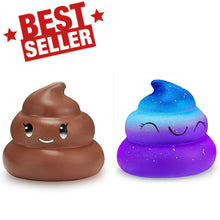 Load image into Gallery viewer, Wholesale Poop Emoji Stress Reliever, Kingfansion Scented Poop Squishy Mixed Two Styles - 10 Pack