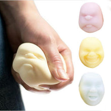 Load image into Gallery viewer, Wholesale Small Human Face Squishy Stress Relieve Toy Mixed Colors - 10 Pack