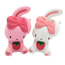 Load image into Gallery viewer, Wholesale Jumbo Bow Rabbit Squishy Mixed Colors - 14cm