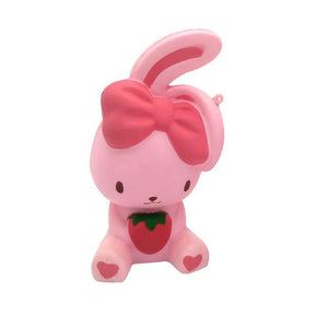 Wholesale Jumbo Bow Rabbit Squishy Mixed Colors - 14cm